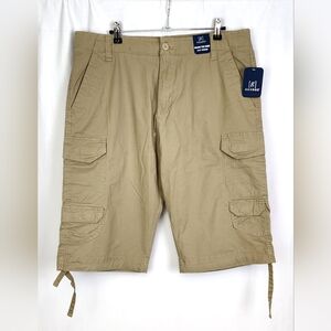 Men's George Khaki Cargo Shorts Size 36 NWT